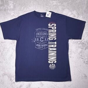 Cleveland Indians 2011 Heritage MLB Spring Training Tee‎ Navy Men's XL NWT